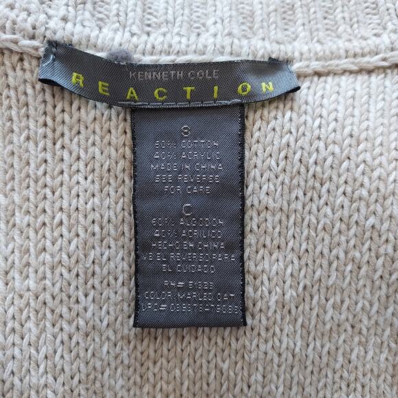 Kenneth Cole Reaction Beige Knit Button Cardigan Size S - Picture 11 of 11